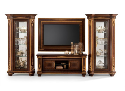 Dzīvojamās sienas skapis RTV Sideboard Skapja siena Rokoko dizains Baroka.