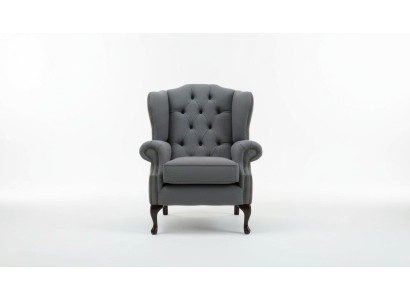 Chesterfield dizaina luksusa auduma dīvāni Auduma ausu krēsls 1-vietīgais dīvāns Polster