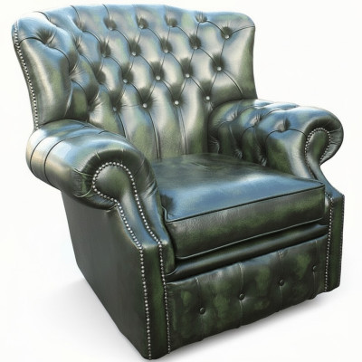 Chesterfield Cilpas Krēsls 1 Vieta Dizainera Ādas Auduma Pie TV Apgalvotājs Jauns