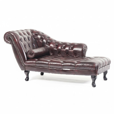 Chesterfield sarkanais šešļa izgatavotāja guļamistaba ādas dīvāns Chaiselongue dīvāns jaunumi.