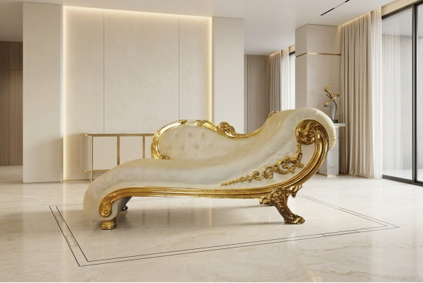 Chesterfield Récamière antīkais stils Dārga šezlonga krēsla sofa