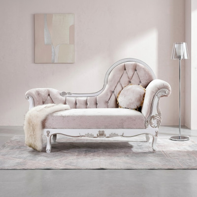 Sievietes čezlongs Récamière Chesterfield antikvienīgajā stilā Edle chaise longue dīvāns gultniecis Jauns