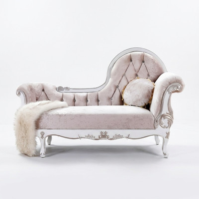Sievietes čezlongs Récamière Chesterfield antikvienīgajā stilā Edle chaise longue dīvāns gultniecis Jauns