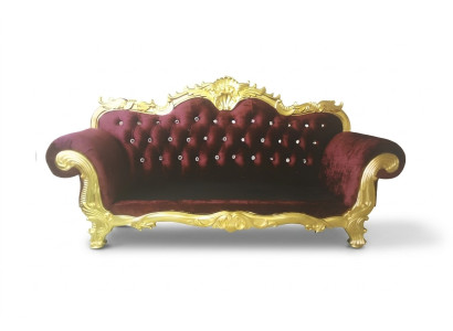 Tronis dīvāns Karaliskais Chesterfield apdare velveta audums 3-vietīgs Antīkais stils Dīvāni Jauns
