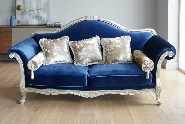 Divvietīgs tronis dīvāns Karaliskās apdari velvet 2 sēdvietām Antīkiem stilam Chesterfield.