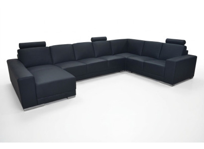 Ādas gultas sofa mājligzda stūra dīvāns komplekts dizains moderns dīvāns U-formātā