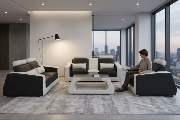 Polster Sofa Dīvāns Dīvāni Dīvāni Dīvānas Dizains Dizainu komplekts 3+2+1 Krēsls