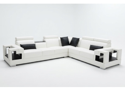 Ādas dīvāns dīvāns dzīvojamā istaba stūra komplekts dizains Modern Sofa L-forma K5001