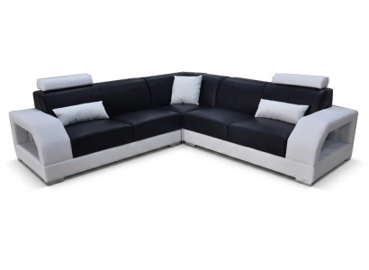 XXL Dīvāns stūra dīvāna ādas dzīvojamās istabas komplekts Moderns dizains G8001B L-forma sofa