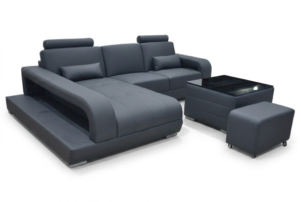 XXL Dīvāns Stūra Dīvāns Ādas Dzīvojamā Istaba Sofa Komplekti Moderns Soļa L-Forma F3017C.