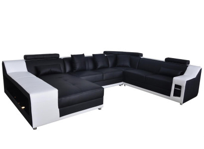 Dzīves istaba Dīvāns Ādas Ainavu Sofa Apģērbu Komplekts Stūra Dīvāni Sēdekļu Komplekti Jauns