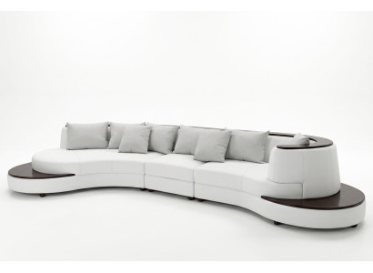 Luksusa stūra ādas komplekts ar XXL lielu dīvānu sofa stūra formā