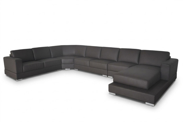 Stūris Āda Moderns XXL Dīvāns Dzīvojamās istabas sofa Dīvāns U-formas A1127