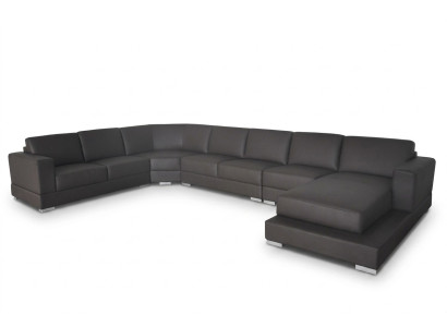 Stūris Āda Moderns XXL Dīvāns Dzīvojamās istabas sofa Dīvāns U-formas A1127