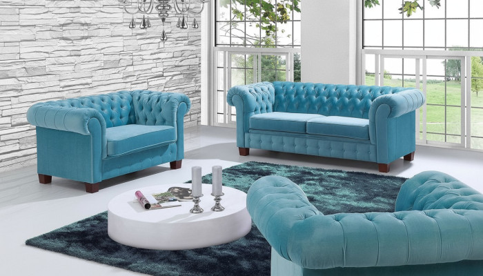 Chesterfield 2+1+1 dīvānu komplekts Dīvāns Polsterējums Sēdekļa komplekts Dīvāns Dīvāni