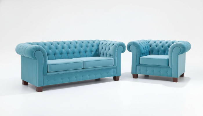 Chesterfield 2+1 dīvānu komplekts Dīvāns Mīkstais krēsls Sēdekļa komplekts Dīvāns Dīvāni Dīvāni Jauns