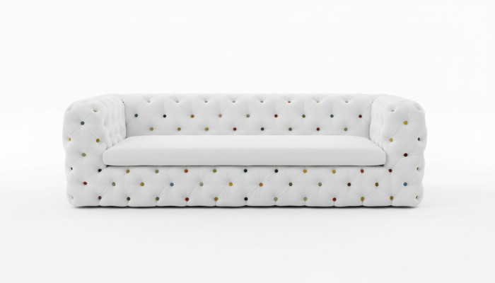 XXL dizaina dīvāns sofa ar polsterējumu, 4 sēdvietas, angļu Česterfīldas stila samta dīvāni.