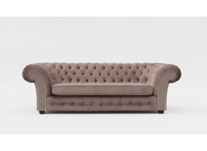 Sofa 3 sēdētāji Audums Dizaina dīvāns Polster Sofas Tekstils Modern Chesterfield Beige