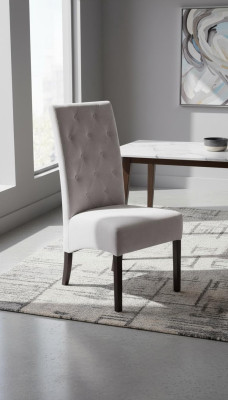 Iestatīt 8x Chesterfield dizainera masīvkoka krēslu ēdamistabas krēslu dizainera polsterīju.