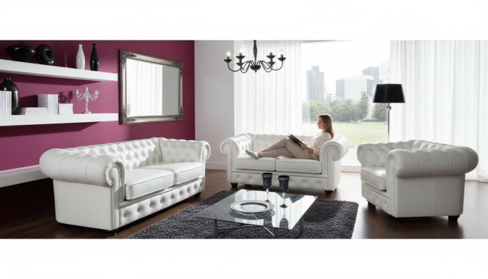 Sofa 2 Sitzer Chesterfield Design Relax Sofas Polster Moderne Couchen -> Dīvāns ar diviem vietām Chesterfield dizaina atpūtas dīvāni Polster modernie dīvāni