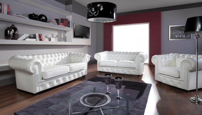 Sofa 2 Sitzer Chesterfield Design Relax Sofas Polster Moderne Couchen -> Dīvāns ar diviem vietām Chesterfield dizaina atpūtas dīvāni Polster modernie dīvāni
