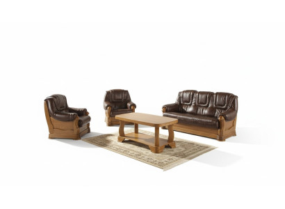 Ādas dīvāns vīriešiem Kluba dīvāns Dīvāns Polster Sitz Sofas komplektējums 3+2+1