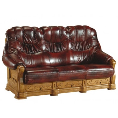 Klasiskais trīsvietīgais dīvāns Dīvāns Polster Sofa 3-vietīgs ādas dekors Dīvāni