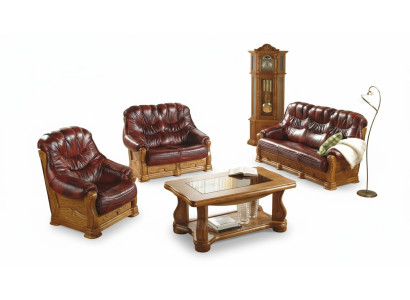 Klasiskais trīsvietīgais dīvāns Dīvāns Polster Sofa 3-vietīgs ādas dekors Dīvāni