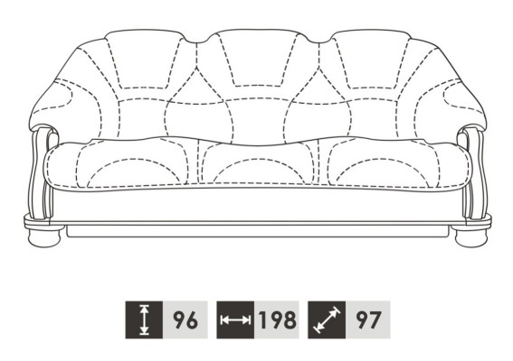Klasiskās trīsvietīgās dīvāna dīvāni Polster Sofa 3 Sitzer ādas dīvāni