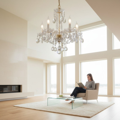 Gaismas istabas lustra lampa Pokojas lampas šķērs Esszimmer lampas apgaismotāja spuldzes