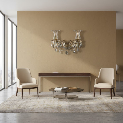 -Siena lampa Bohemijas glāsts Antīkais stils Lustra Sienas lampa Jauna sienas lampa