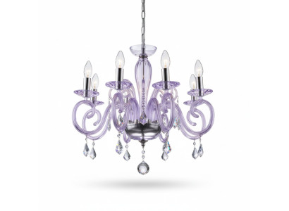 Bohēmija Moderna Gaisma Griestu Gaisma Lustrs Kristāla Lilakrāsa Lampa Lustrs