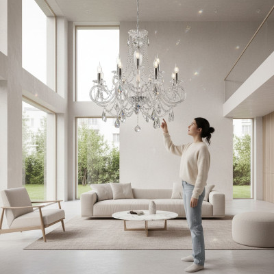 Bohēmija Moderns kronšķītis gaisma griestu lampa lampa lukturis kristāls jauns