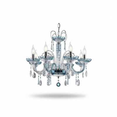 Dizaina luksusa gaisma Kronleuchter Bohemijas griestu gaisma Zila kristāla lampa Lampas Gaisma