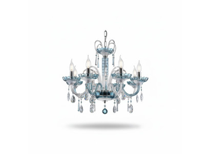 Dizaina luksusa gaisma Kronleuchter Bohemijas griestu gaisma Zila kristāla lampa Lampas Gaisma