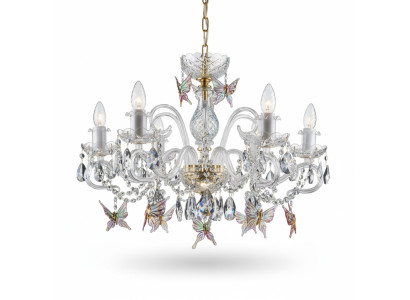 Dizaina ķeltnesis Bohēmijas zelta kristāla lampa lampas gaismas jumta lampa