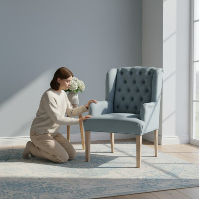 Pelēks Chesterfield krēslu komplekts dizaineru krēsli luksusa sēdekļi 4 daļu komplektā
