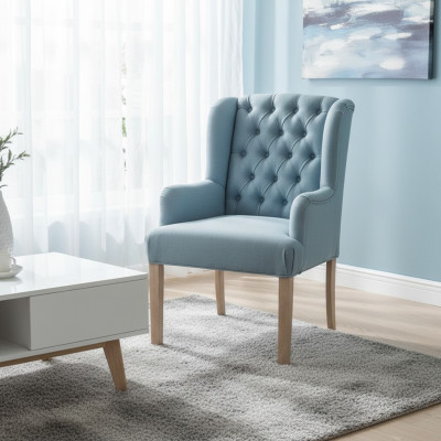 Pelēks Chesterfield krēslu komplekts dizaineru krēsli luksusa sēdekļi 4 daļu komplektā