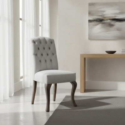 Dizainera pelēkas "Chesterfield" krēslu komplekts viesnīcai x2 komplekti