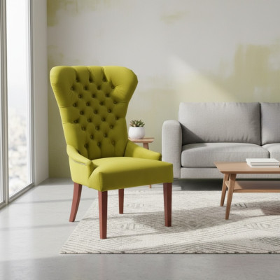 Klasiskais Chesterfield Green krēsla krēsls Polster Tekstils Atvilktne krēsli Audums