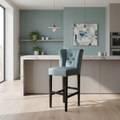 Barstools dizains Bāra krēsls Samta audums Bāra krēsli Bārs mēbeles 10 gabalu komplekts Baltīši