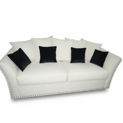 Klasiskā dizaina dīvāns Pamatne Sofa Trīsvietīgs auduma dīvāns Sofas 3 Sēdvietas