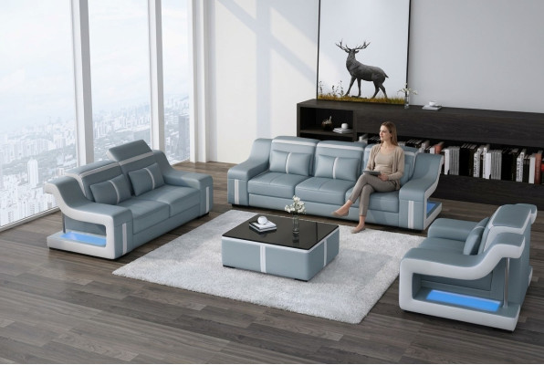 Sofas komplekts 3+1 vietnieks G8047D Dīvāns Polster Sitz Garnitur Dīvāns Viesistaba Āda