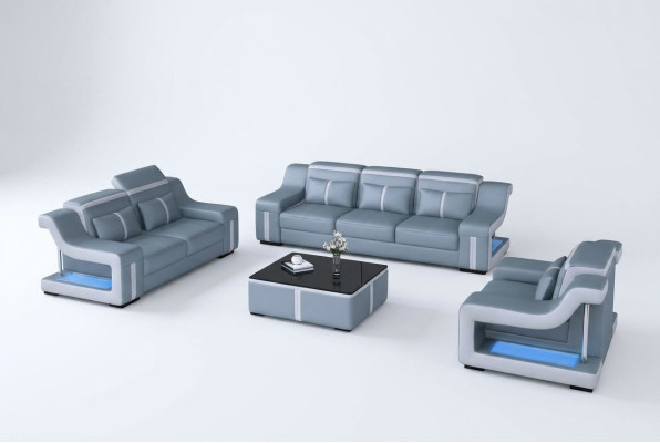 Sofas komplekts 3+1 vietnieks G8047D Dīvāns Polster Sitz Garnitur Dīvāns Viesistaba Āda