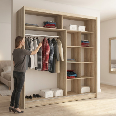 Daudzfunkcionāli plaukti skapis plaukts glabāšanas skapji 200cm