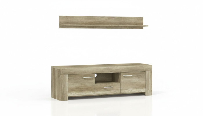 Regāls + RTV skapis Sideboard televīzijai SRTV155+P155 Televīzijas siena