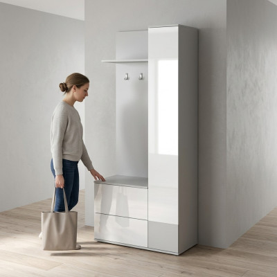 Garderobe Garderobenset Garderoben Skapītis Spogulis Paneļa Koridors
