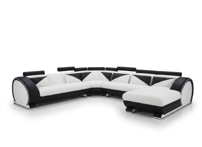 Ādas stūra dīvāns U formā ar USB stūra dīvāns Polster Sofa Ādas sofa Dīvāns Sēdeklis stūris Garnitūra Stūris