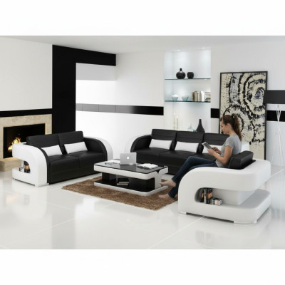 Sofas suites ādas dīvāns USB dīvāns dīvāns dzīvojamā istaba sološu komplekti 3+2+1 Jauns