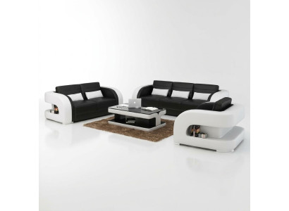 Sofas suites ādas dīvāns USB dīvāns dīvāns dzīvojamā istaba sološu komplekti 3+2+1 Jauns